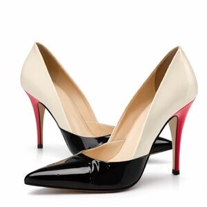 Kate Spade Black, Cream, and Red Heels